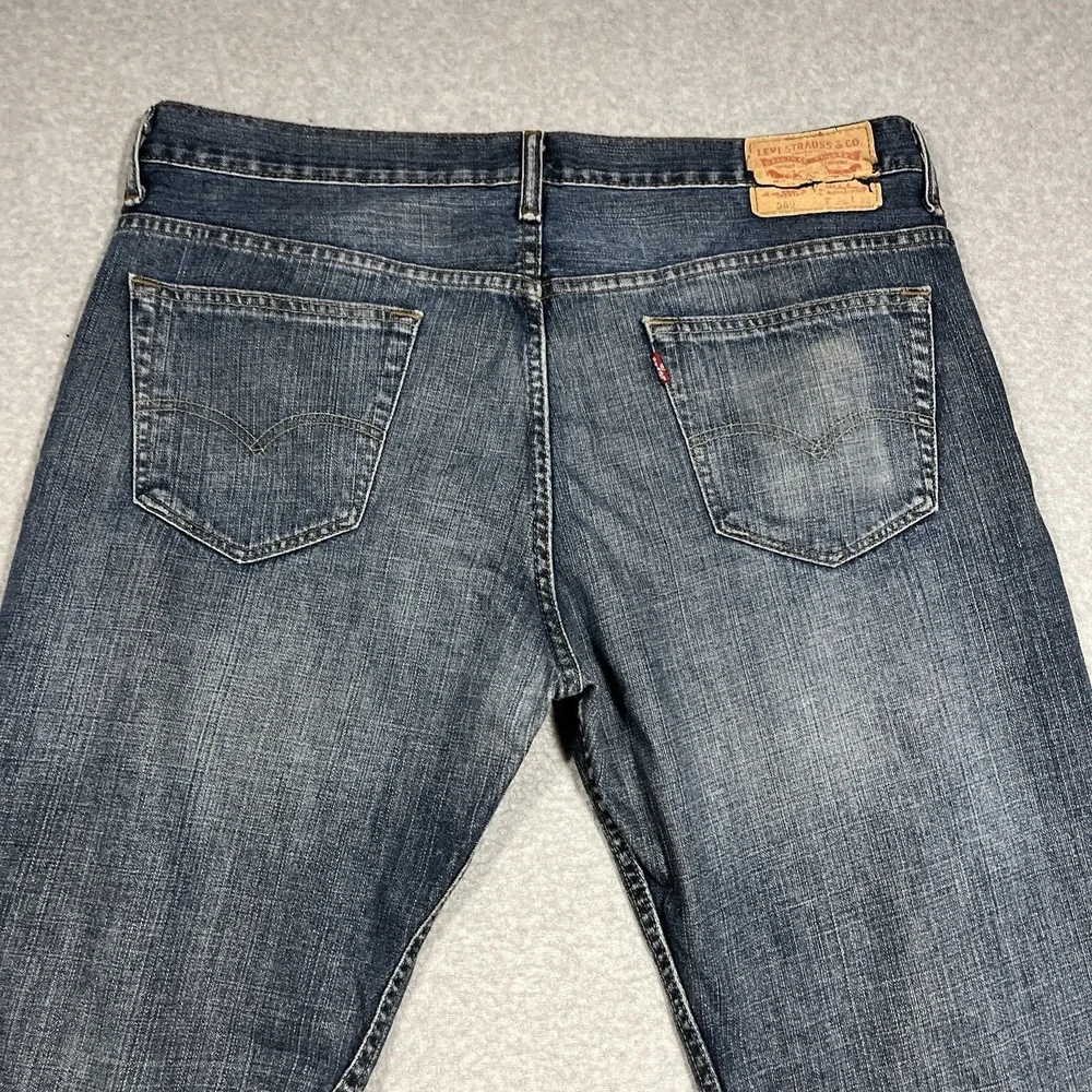 Levis Jeans Mens 36x32 (Fit 38x32) Blue 569 Loose Straight Denim Medium Cotton